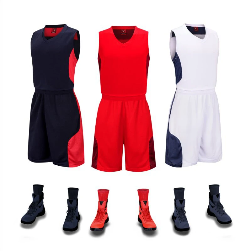 Мужская баскетбольная майка Джерси комплекты Спортивный комплект одежды