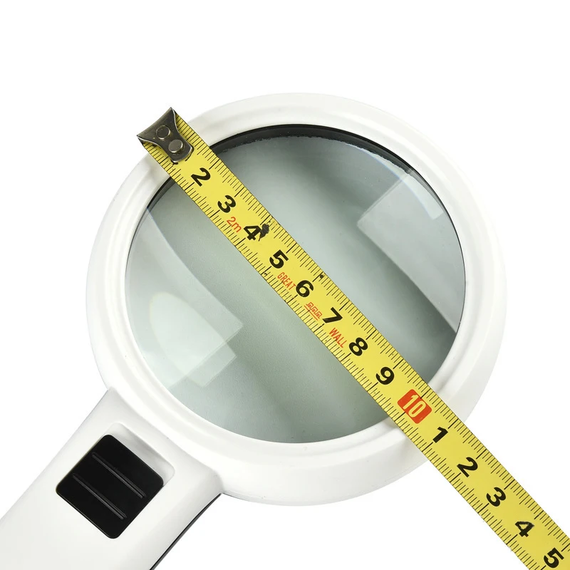 Увеличительное стекло 8X 30X с подсветкой ручная Лупа двумя большими линзами