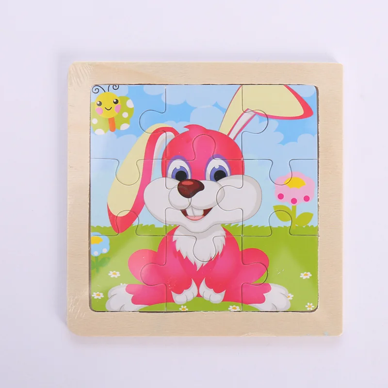 

Baby Toys Wooden 3d Puzzle Tangram Shapes Learning Cartoon Animal Intelligence Jigsaw Puzzle Toys for Children Educational Gift