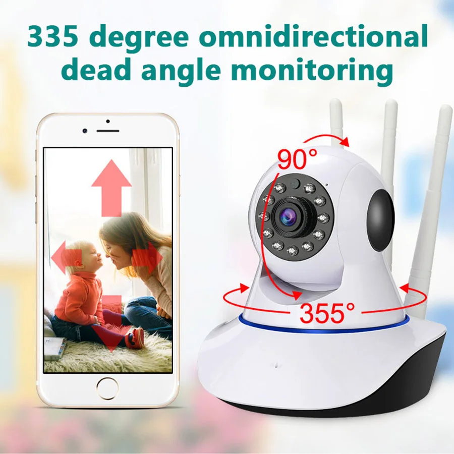 Беспроводная IP камера 1080P HD Wi Fi умная домашняя аудиосистема с дистанционным