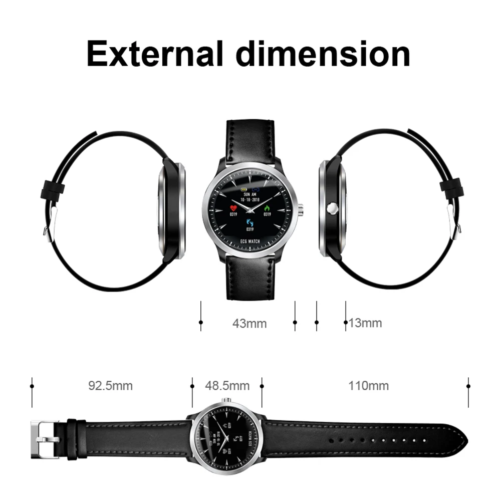 LEMFO Смарт-часы для мужчин ЭКГ PPG монитор сердечного ритма кровяное давление