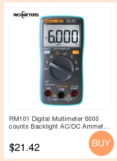 RM102Pro Цифровой мультиметр 6000 отсчетов Авто 113D задний светильник AC/DC вольтметр-Транзистор тестер Частота Диод температура