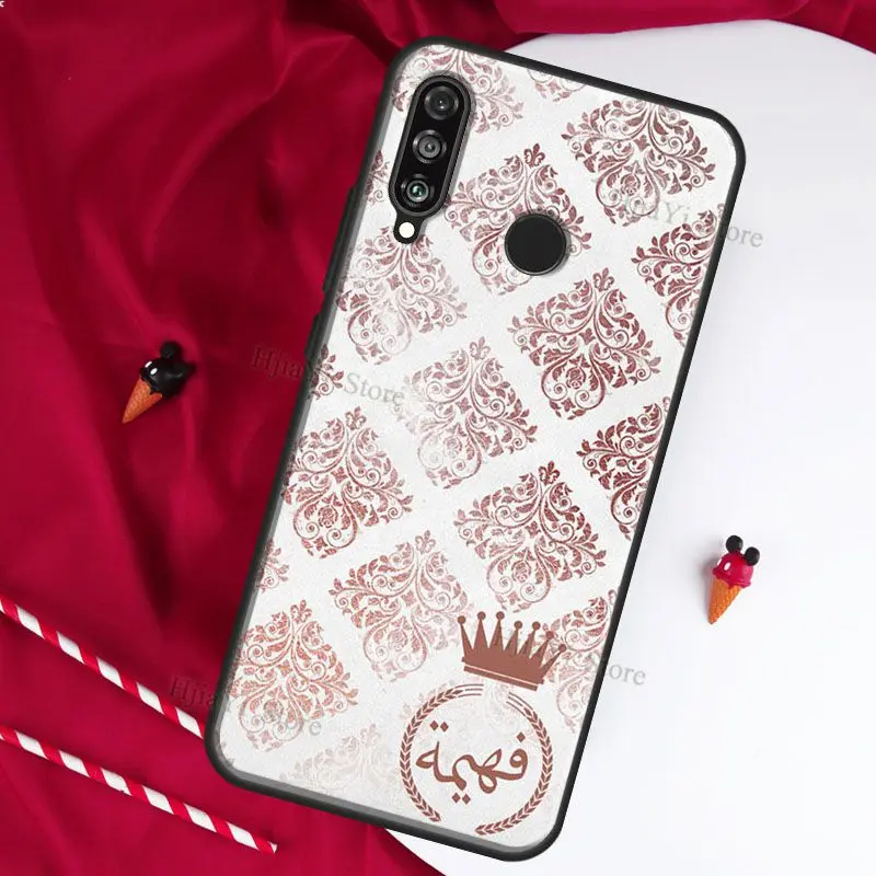 Розовое золото имя Дамаск на арабском заказ для Huawei P30 Lite P10 P40 P20 Pro P Smart 2019 Z чехол