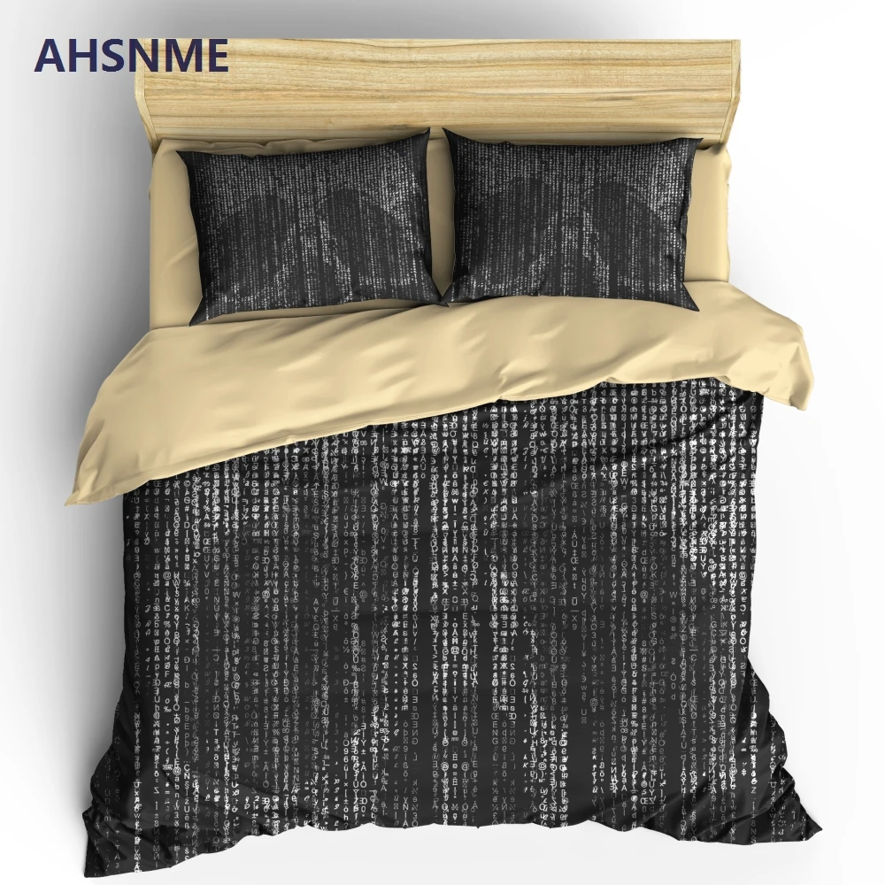 Комплект постельного белья AHSNME из фильма Матрица с цифровым паролем