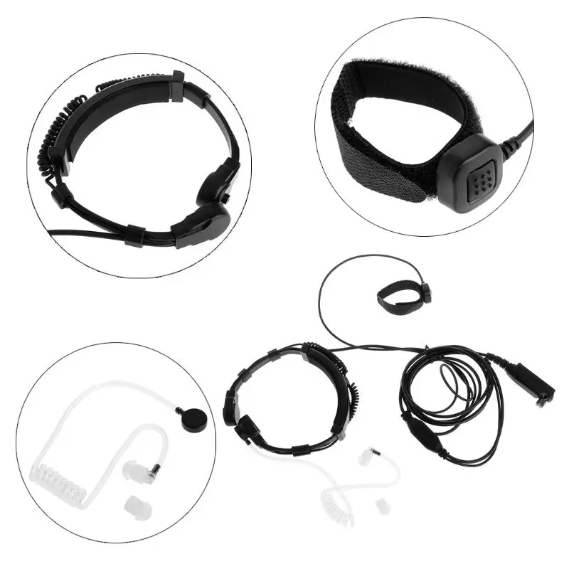 Пальчиковый PTT горловой микрофон Акустическая трубка Гарнитура для SEPURA Radio