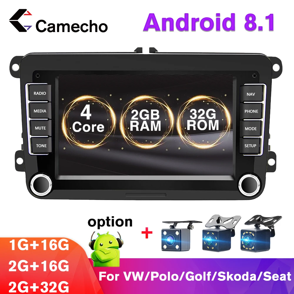 Автомагнитола Camecho 2DIN Android 8 1 9 дюймов GPS навигация мультимедийный плеер 2 Гб + 32 ГБ
