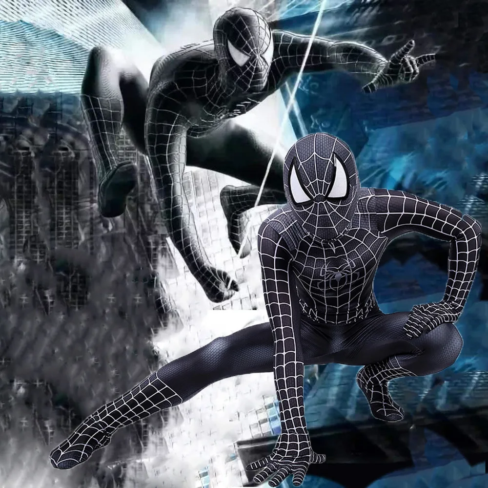 Костюм черного цвета Raimi для взрослых и детей костюм супергероя зентая косплея