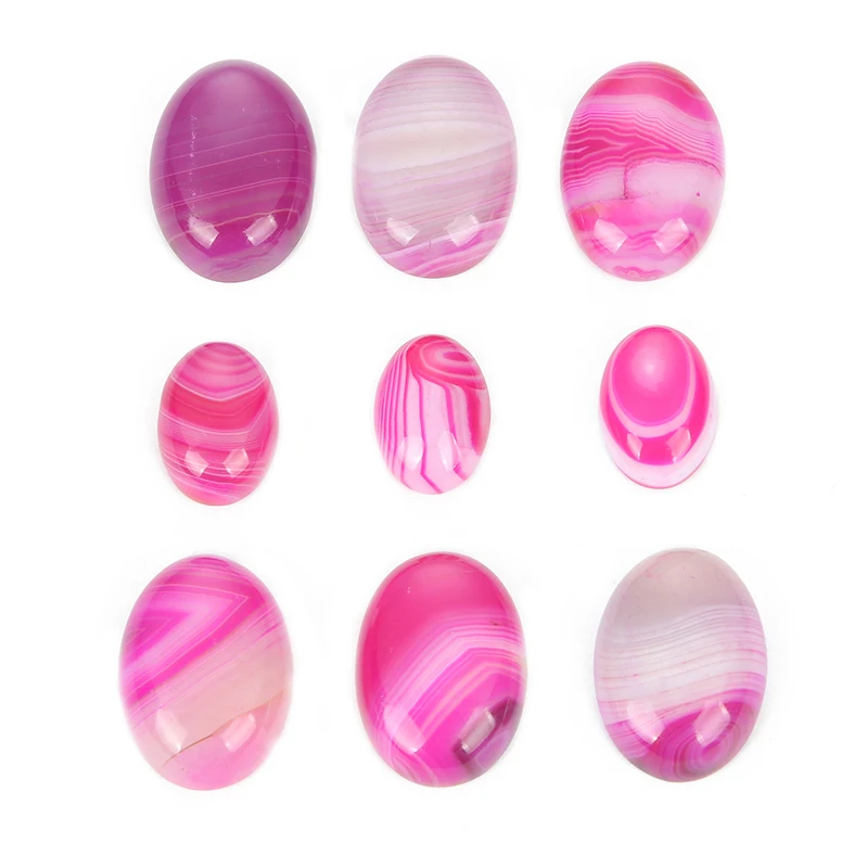 10 шт. розово-красный Овальный Агат украшение с плоским основанием кабошон