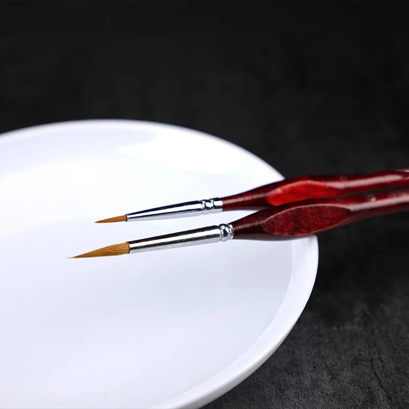 

9Pcs/Set Miniature Paint Brush Kit Professional Sable Hair Fine Detail Art Model Tools HEE889