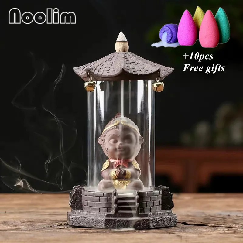 Керамика Гуаньинь Будда ветрозащитный обратный ладан горелки творческий