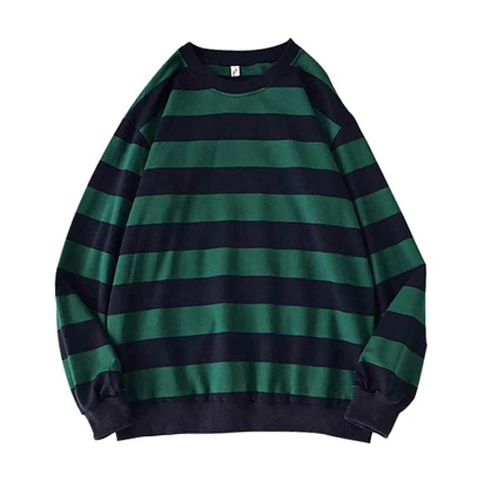 Hoodie Women Autumn Winter Round Neck Fashion Stripe Sweatshirt Pullover Tops Long Sleeve Blouse Loose Comfort Hoodies Sudaderas