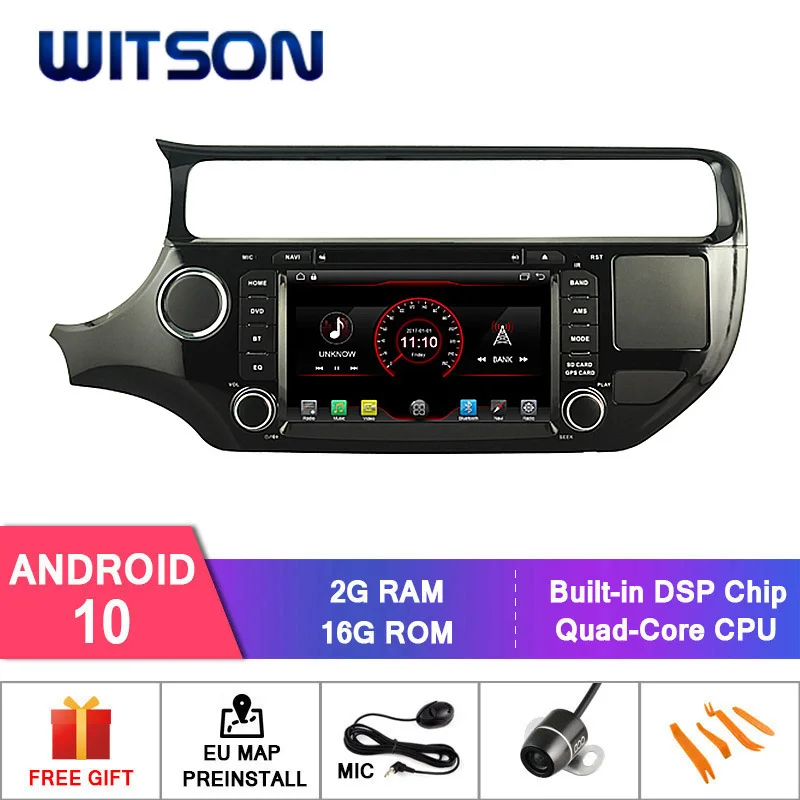 Автомобильное DVD-Радио WITSON на ОС Android 10 для автомобиля KIA RIO 2015 DVD-плеер с зеркальной