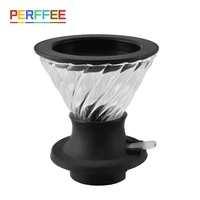 immersion coffee dripper glass v60 pour over coffee maker v shape drip coffee filter with push switch black v02