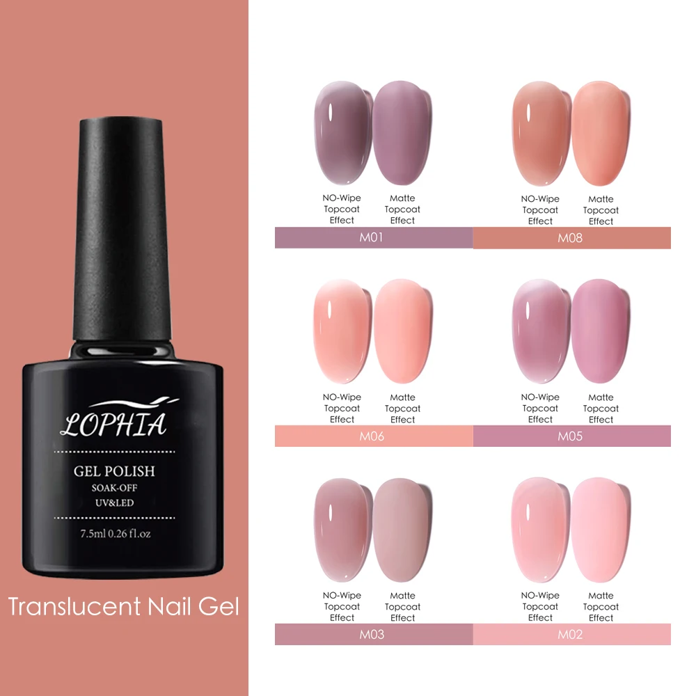 Гель-лак полупрозрачный для ногтей 7 5 мл | Красота и здоровье