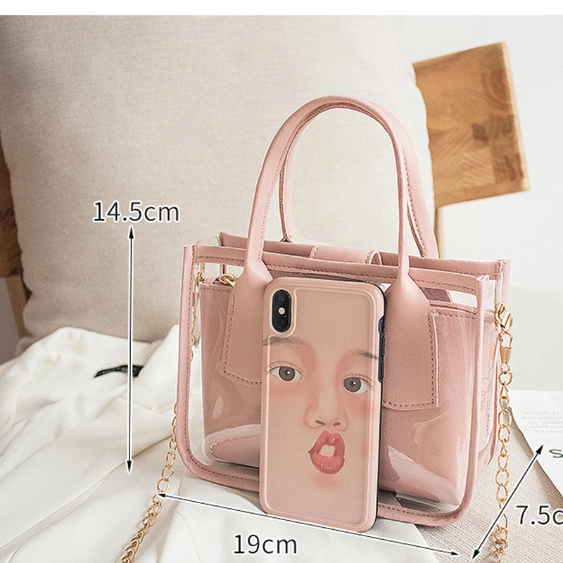 

Designer handbags for women, transparent satchel, new korean version, 2020
