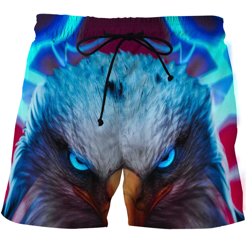 

Fashion casual sports shorts creative skull eagle American flag men's pants summer quick-drying mens beach swimming trunks beach