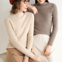 woman winter cashmere sweater knitted lady pullovers warm thickening turtleneck