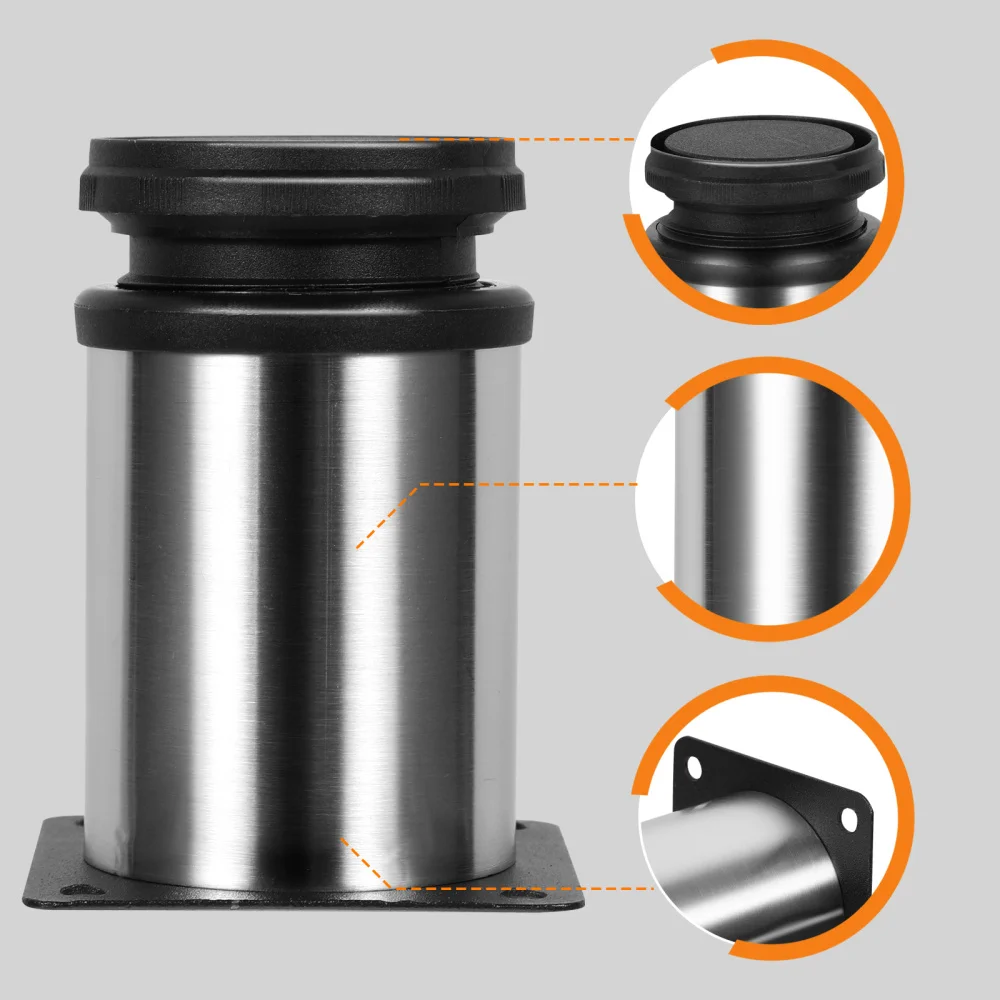 

4pcs Furniture Adjustable Legs Stainless Steel Cabinet Legs Table Support Legs