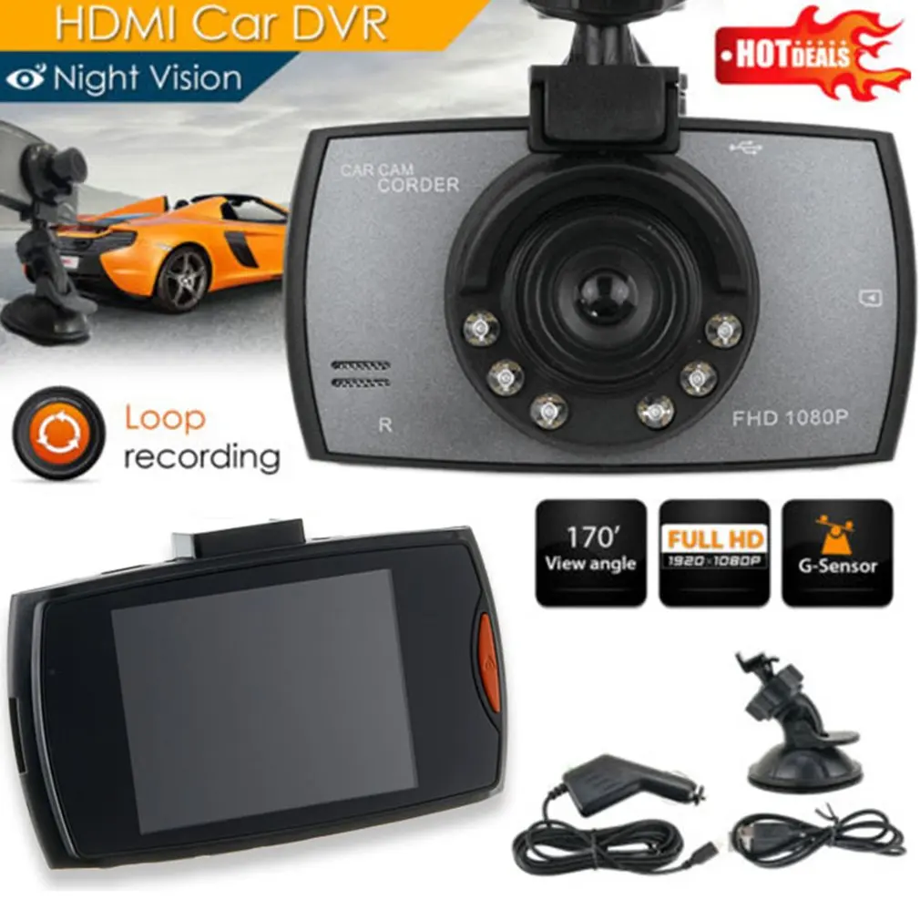 G30 2 4 дюймовый автомобильный видеорегистратор 90 градусов Novatek 96220 Full HD 1080P камера с