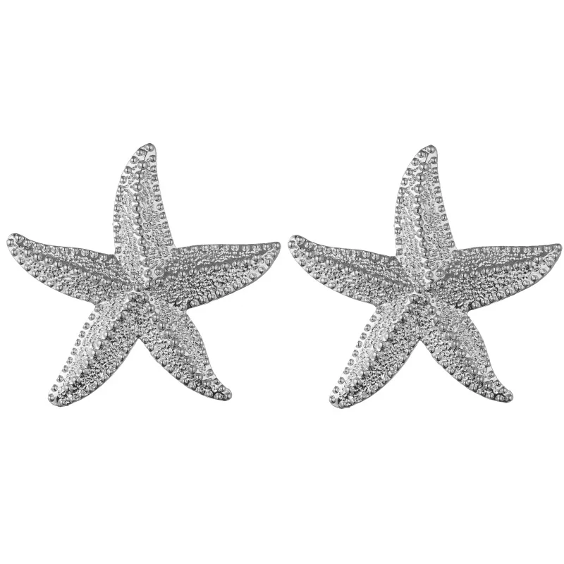 Женские серьги с большой звездой золотого цвета винтажные гвоздики в виде