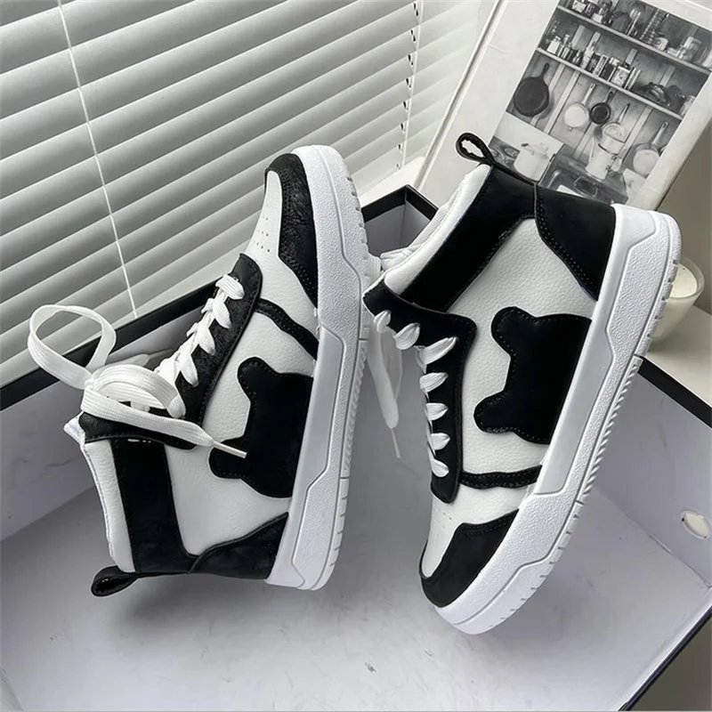 

2021 Woman Sneakers Women's Shoes Ladies Casual Breathable Female Vulcanized Shoes Lace Up Woman Comfort High Top Walking Shoe