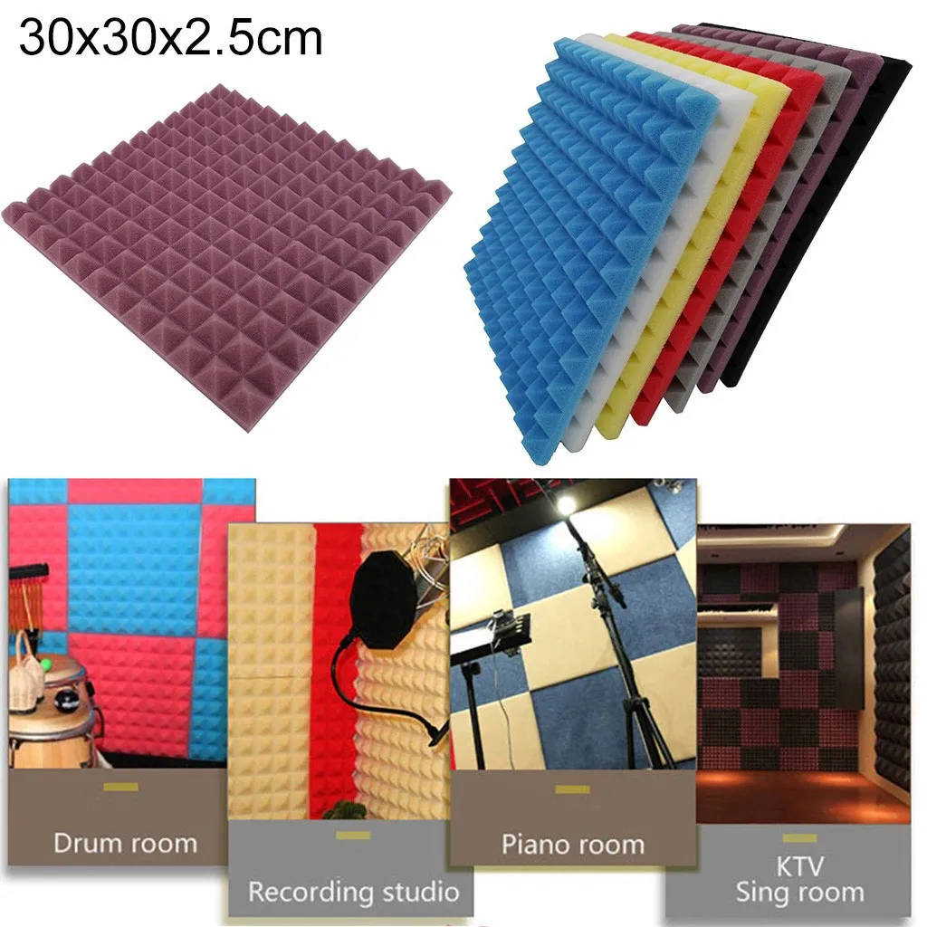 

1Pcs Acoustic Foam Panels Studio Soundproofing Wedges Foam Wedges Tiles Panels Soundproofing Studio Foam Studio KTV Soundproof