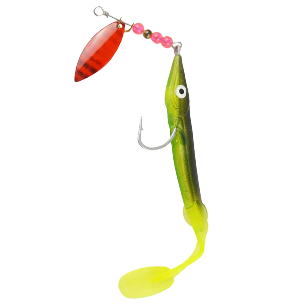 1 Piec Eye Lure T Tail Soft Fishing with Single Hook Tackle | Спорт и развлечения