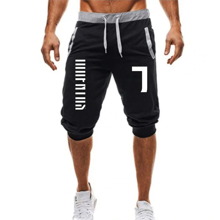 

Mens workout running shorts Soft 3/4 Trousers gym Joggers Short Sweatpants men sport Shorts