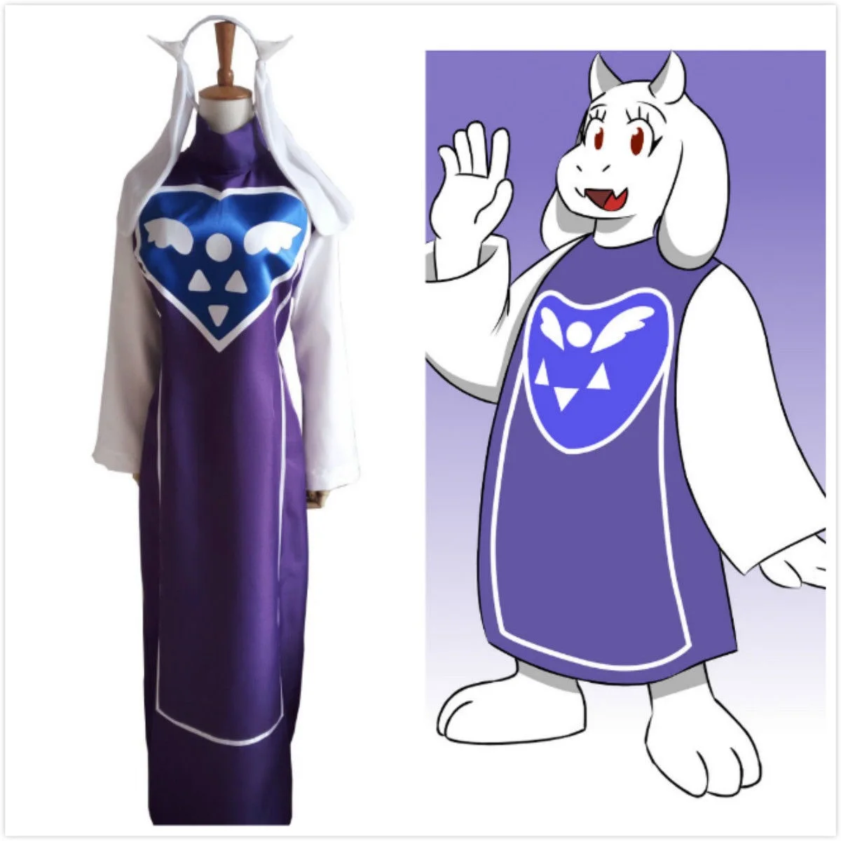 

Game Undertale Toriel Cosplay Costume Women/Men Dress Halloween Carnival performance Uniform costumes can Custom Made