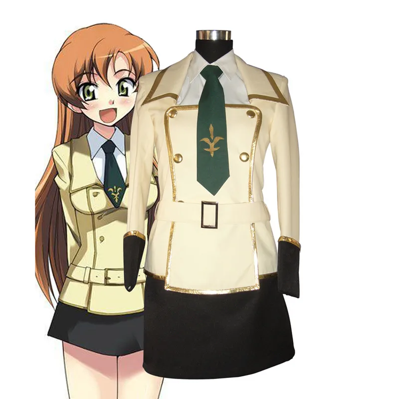 Костюм для косплея Kallen Code Geass школьная форма на Хэллоуин | Тематическая одежда и