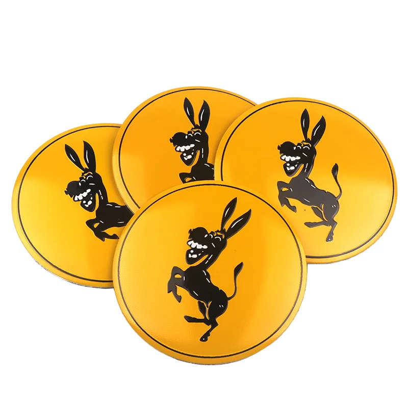 4 шт. 56 мм алюминиевые креативные забавные стикеры на колпачок с логотипом в виде