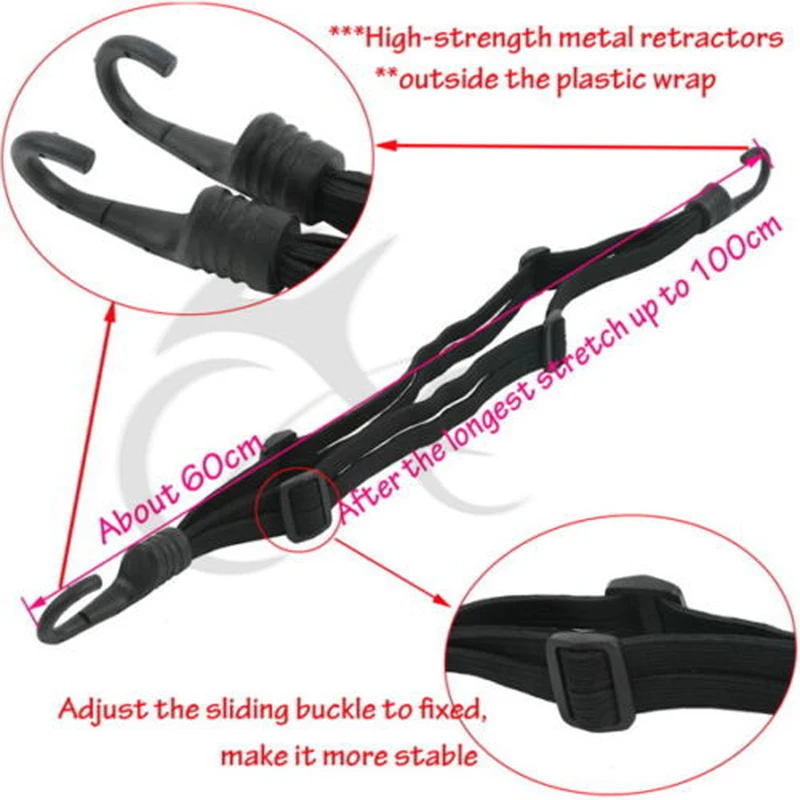 

Motorcycle Helmet Straps Motorcycle Accessories Hooks Luggage Retractable Elastic Rope Fixed Strap Motos Helmet Luggage Net