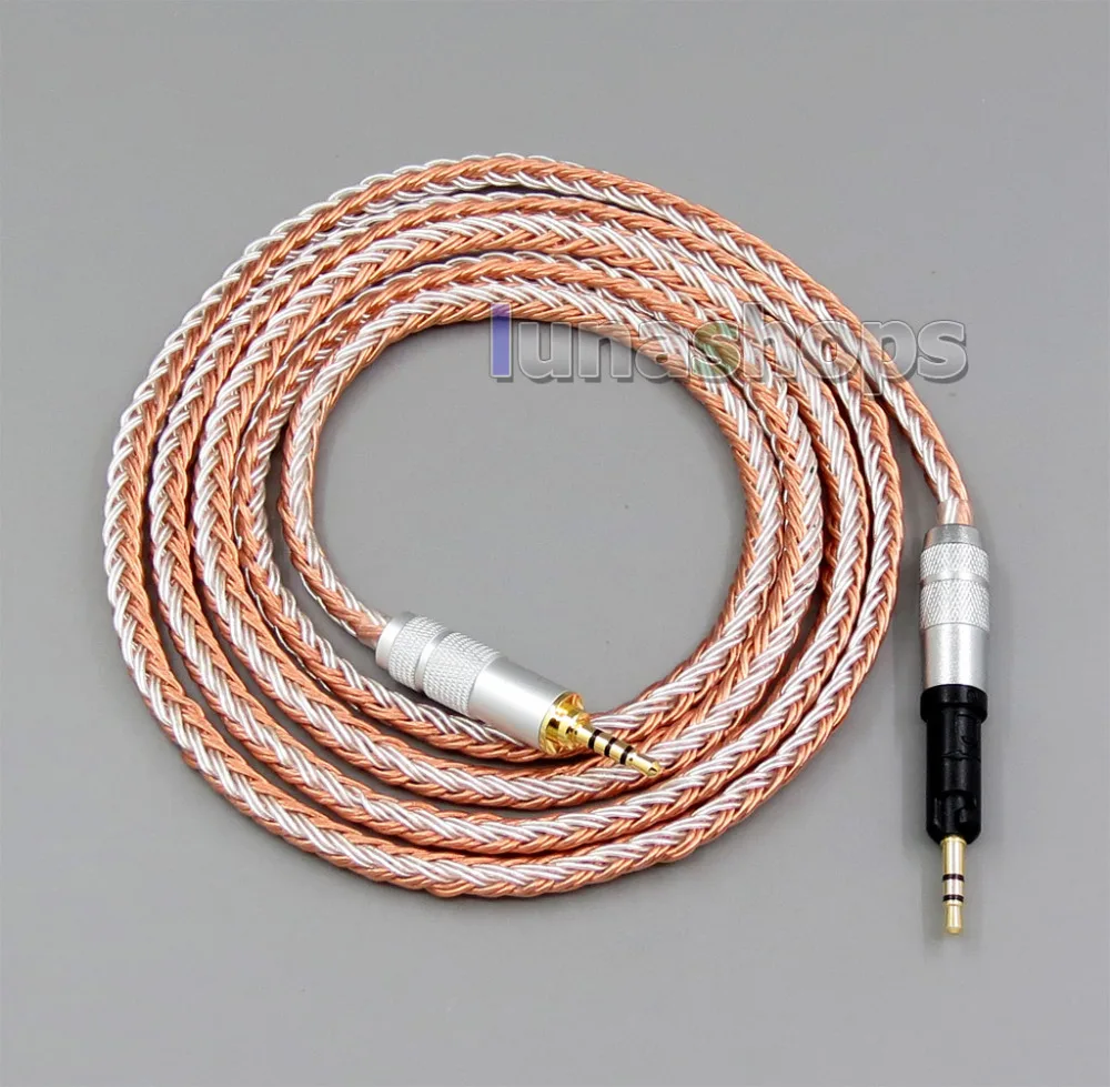 Кабель для наушников LN006230 3 5 мм 2 4 16 ядер покрытый серебром Audio-Technica ATH M50x/M40x/M70X |
