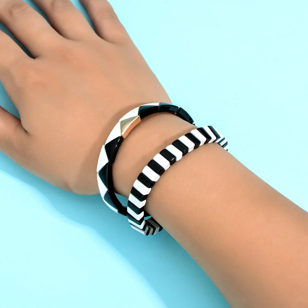 Женский винтажный браслет ручной работы металлический с эмалью и цветными