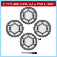 for hanfurenvc806 vc812 or pooda d8 d9 replaceable smart home appliance parts hepa filter kit robot vacuum cleaner accessories