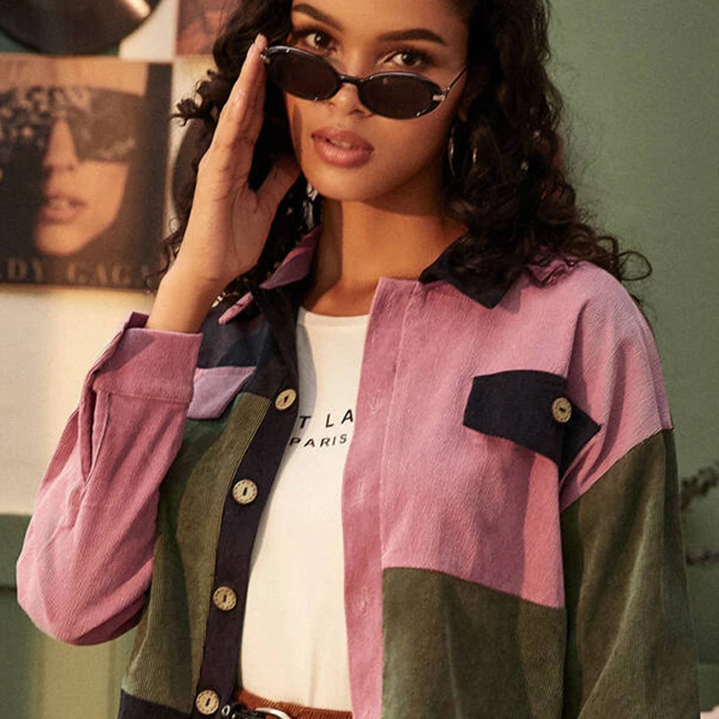 Винтажные женские зимние вельветовые рубашки весенне осенние куртки на