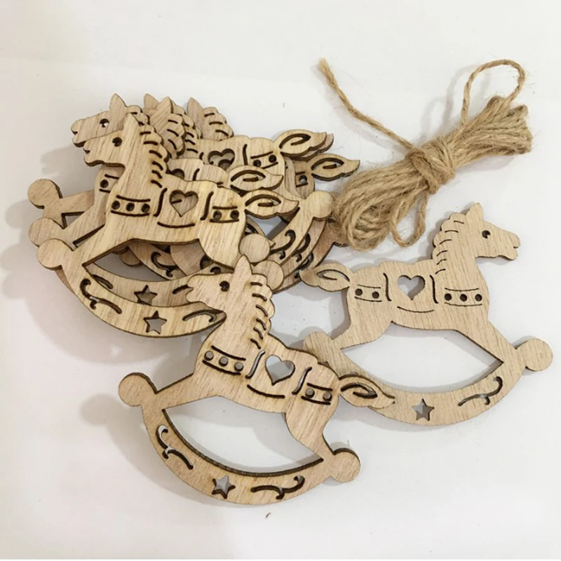 10 штук детские подарки снеговик дерево креативные деревянные чипы