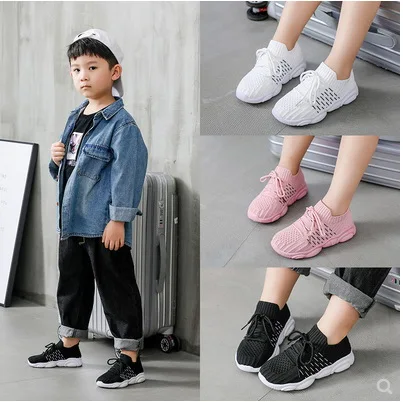 

2019 Children Sneakers Fashion Kids Soft Sport Shoes Child Running Shoes for Boys Girls Baby Autumn Mesh Canvas Shoes