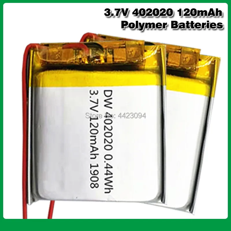 3 7 V 120mAh литий ионная батарея 402020 литиевая полимерная аккумуляторная Аккумулятор