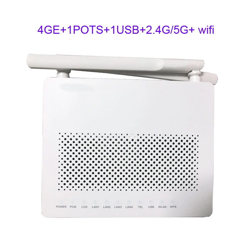 

Free Shipping EG8145A5 Gpon Ont ONU FTTH 4GE+1POTS+1USB+2.4G/5G+ wifi fiber modem Router With English Firmware