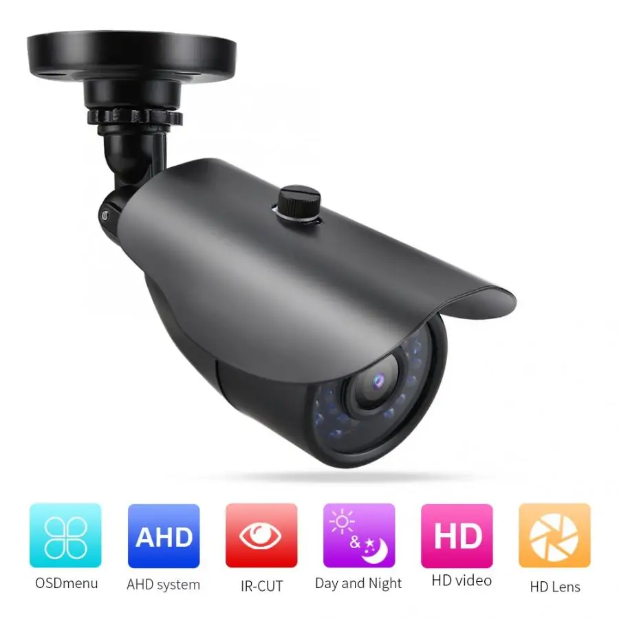 Ip камера TVI/AHD/CVI/CVBS PAL цилиндрическая IP66 внешняя инфракрасная аналоговая ночного
