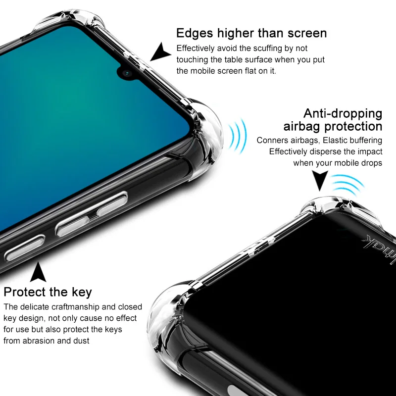 IMAK углы чехол с &quotвоздушной подушкой&quot для Xiao mi Red Note 8 Pro 7 6 7A 6A K20 9T Мягкий ТПУ Note8