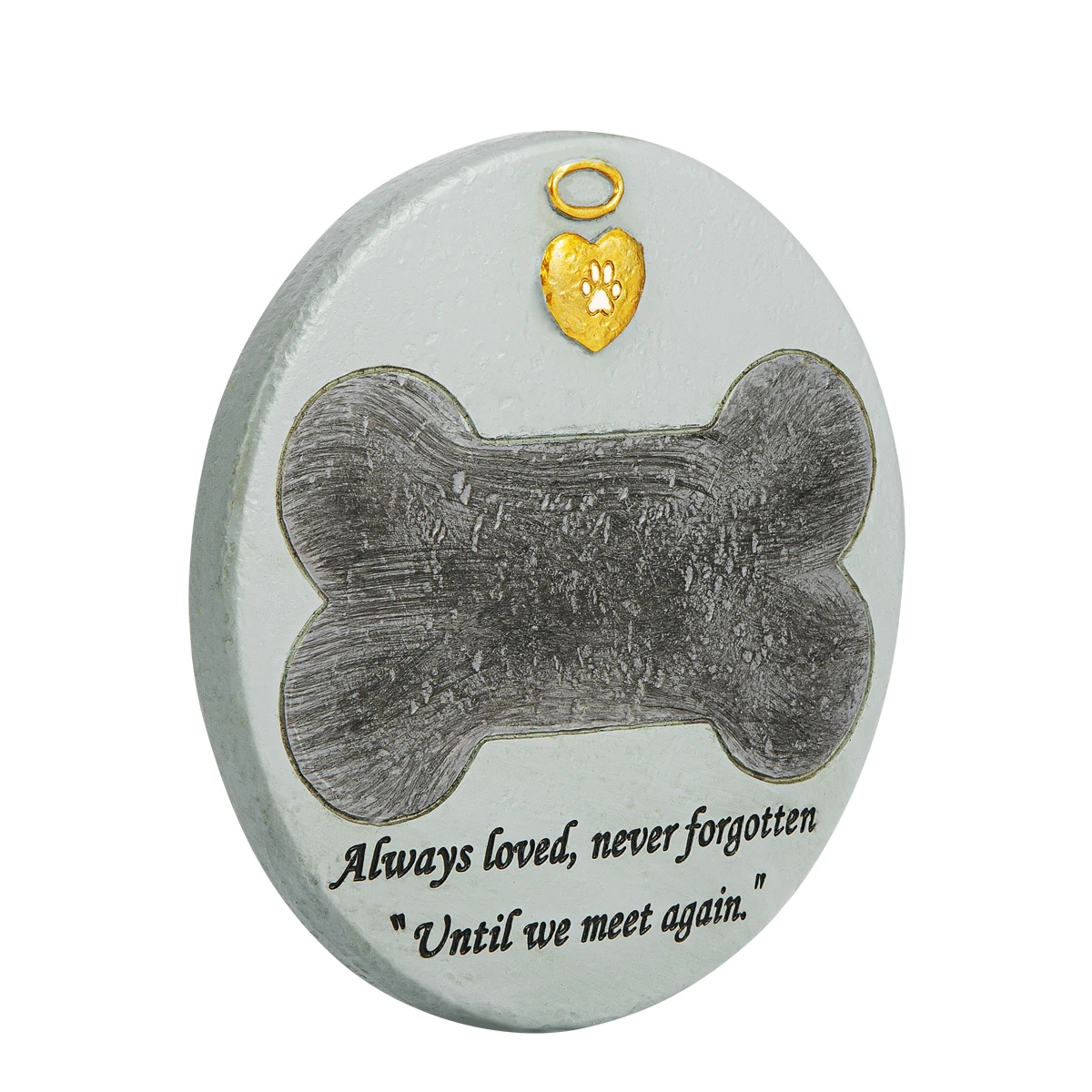 Памятный камень для сада домашних животных круглая форма надгробный собак черно