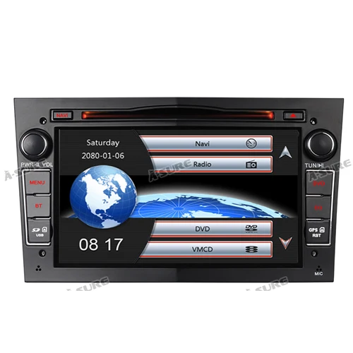 Black A-Sure 2 din 16GB rom Автомобильный мультимедийный радио gps dvd-плеер стерео навигация для OPEL Antara Vectra Zafira Astra Meriva Vivaro - Цвет: Black