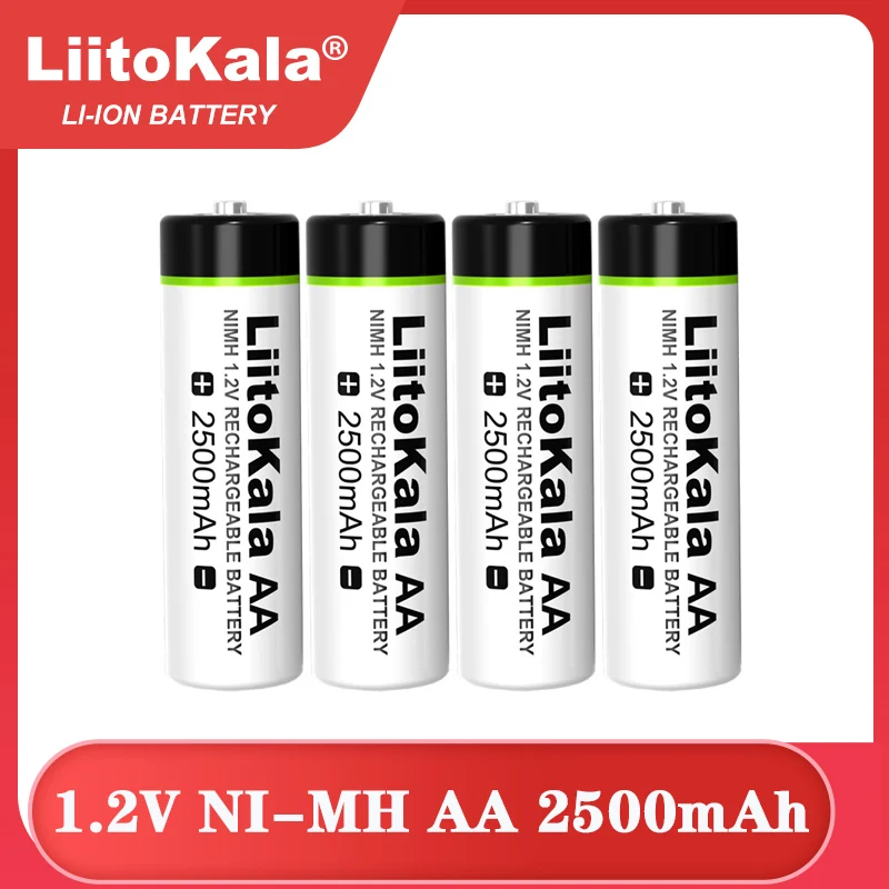 Аккумуляторная батарея Liitokala 1 2 в AA 2500 мА · ч никель-металлогидридная для