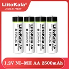 Аккумуляторная батарея Liitokala, 1,2 в, AA, 2500 мА  ч, никель-металлогидридная, для температурного пистолета, пульта дистанционного управления, мыши игрушка на батареях