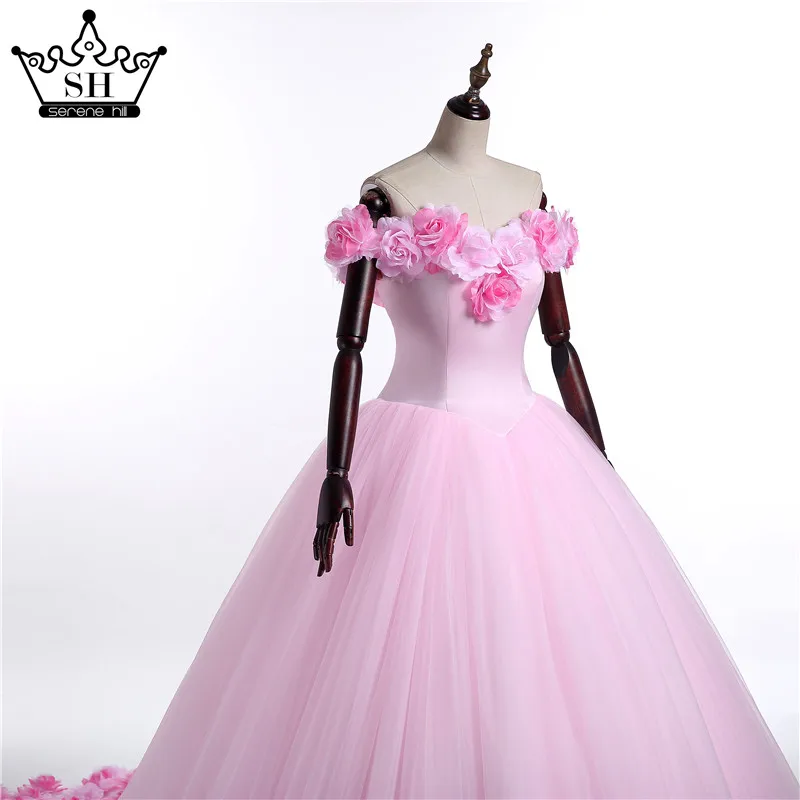 2021 Свадебные платья с розовыми облаками и розами длинное фатиновое Пышное