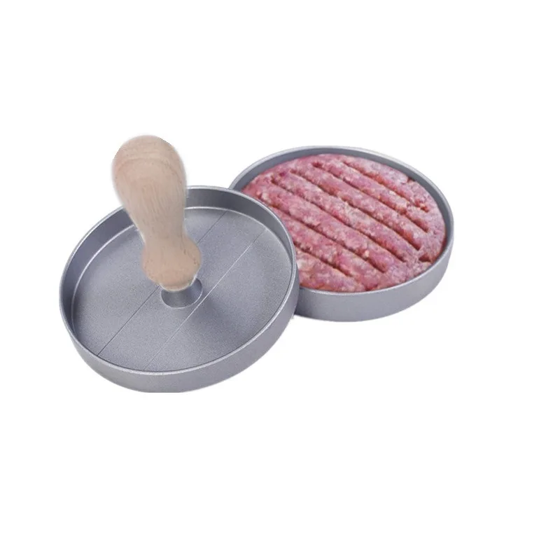 Деревянная ручка пресс для гамбургеров мяса пирога стейка свиных швабр форма