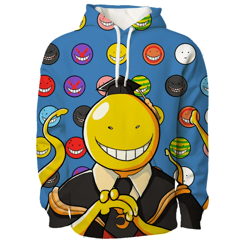 

Толстовка с капюшоном Koro Sensei для мужчин и женщин, уличная одежда в стиле Харадзюку С 3D принтом в стиле аниме, класс убийц, 2021