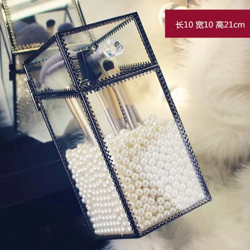 Новый Ретро держатель для кистей макияжа Пылезащитная коробка хранения с